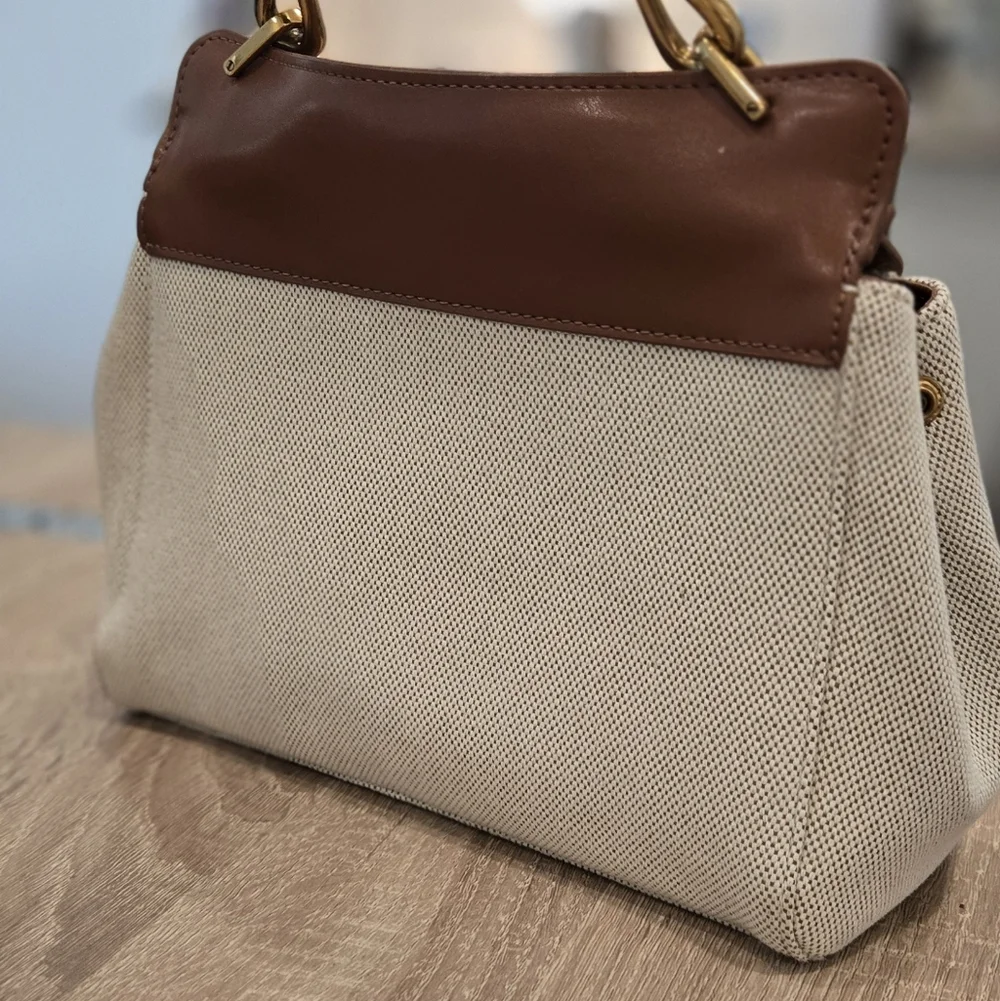 JW PEI Canvas Handbag With Faux Leather Trimming And Accents. Like New. - Picture 6 of 9